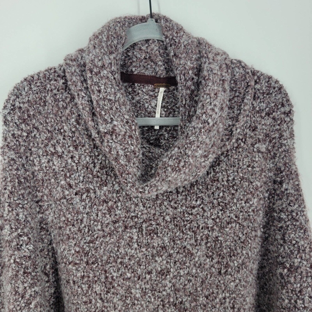 Free People Women's Size Small BFF Sweater Purple Cowl Neck Oversized - Picture 8 of 11